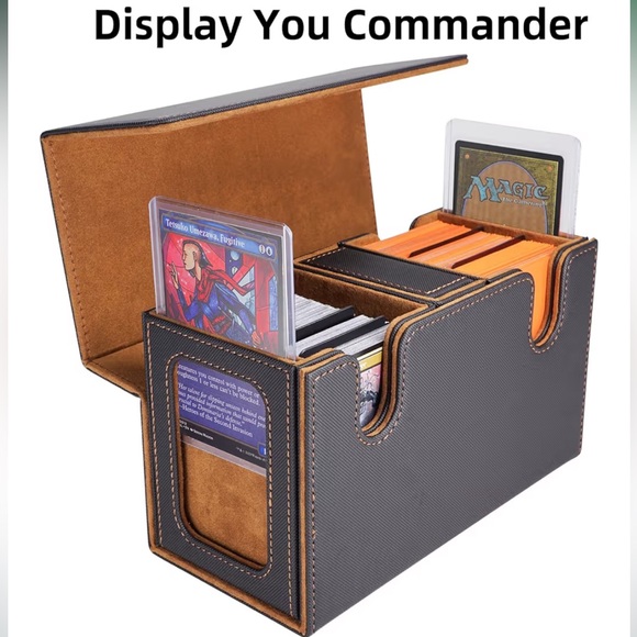 MTG Commander Deck Box200 Double Sleeved Cards Storage 3-in-1 Magnetic Card Case - Picture 3 of 9